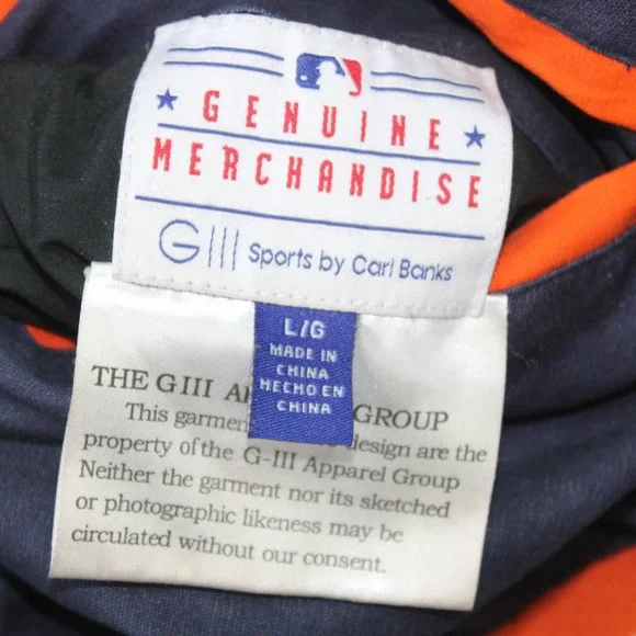 Vintage Detroit Tigers Reversible jacket Silver navy orange Size Large - Picture 9 of 10